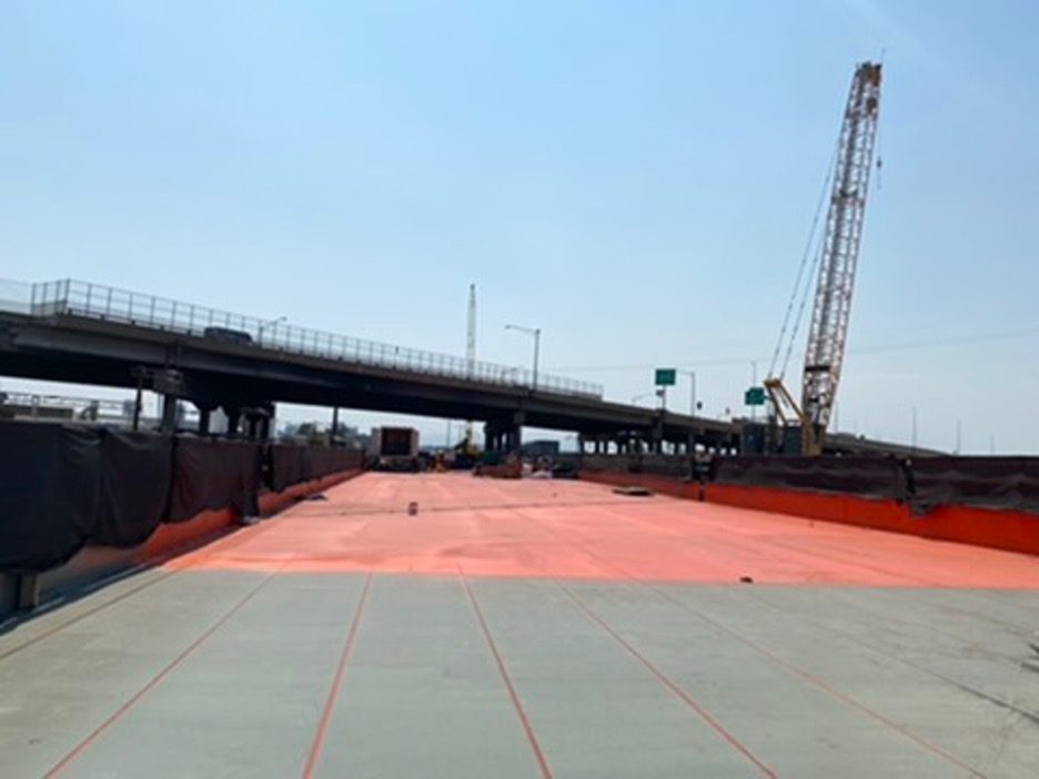 central-70-bnsf-bridge-membrane Bridge deck waterproofing on a BNSF railroad bridge, Central 70 Project, Denver (2 of 3)