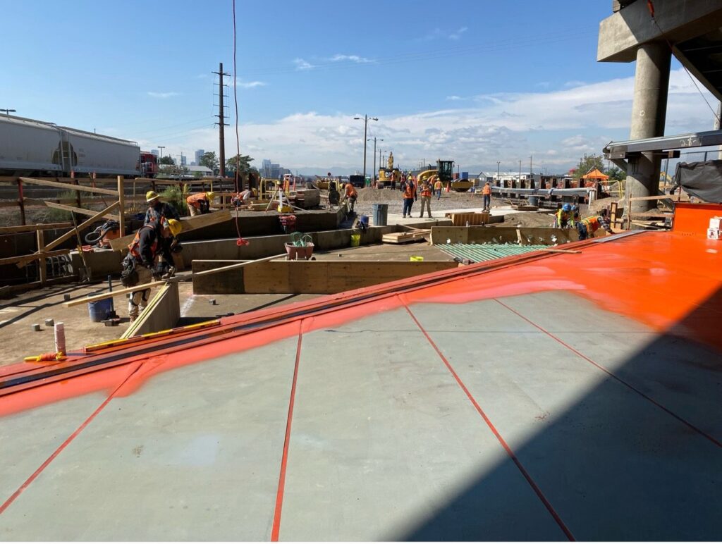 central-70-railroad-bridge-waterproofing Bridge deck waterproofing on a BNSF railroad bridge, Central 70 Project, Denver (3 of 3)